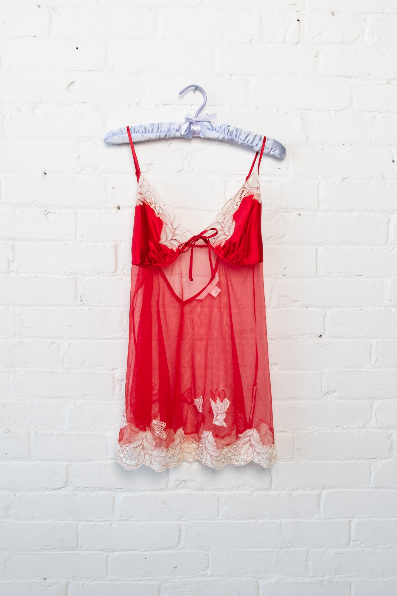 Victoria's Secret Silk & Lace Babydoll Nightie  Calico