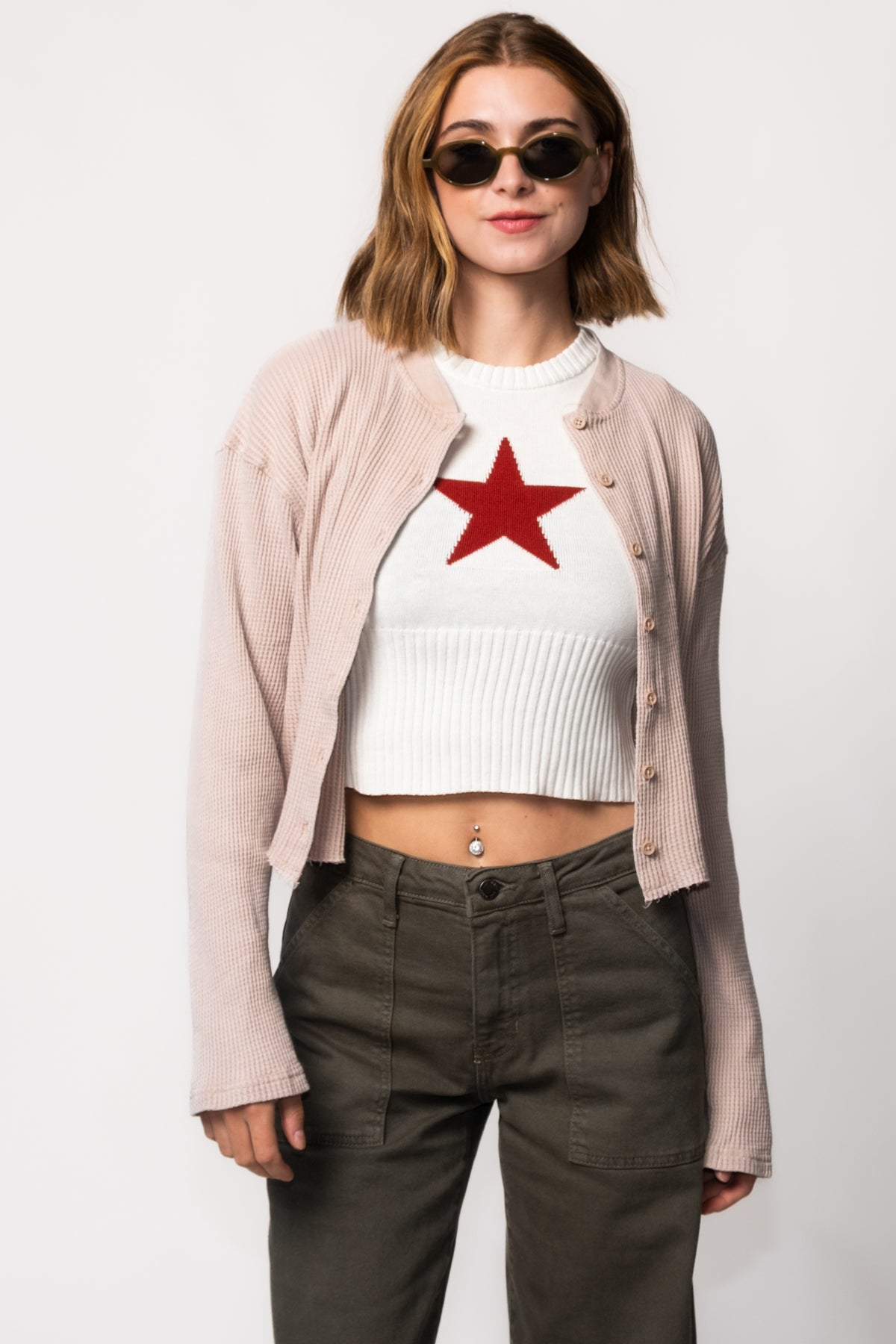 Mila Waffle Knit Cardi