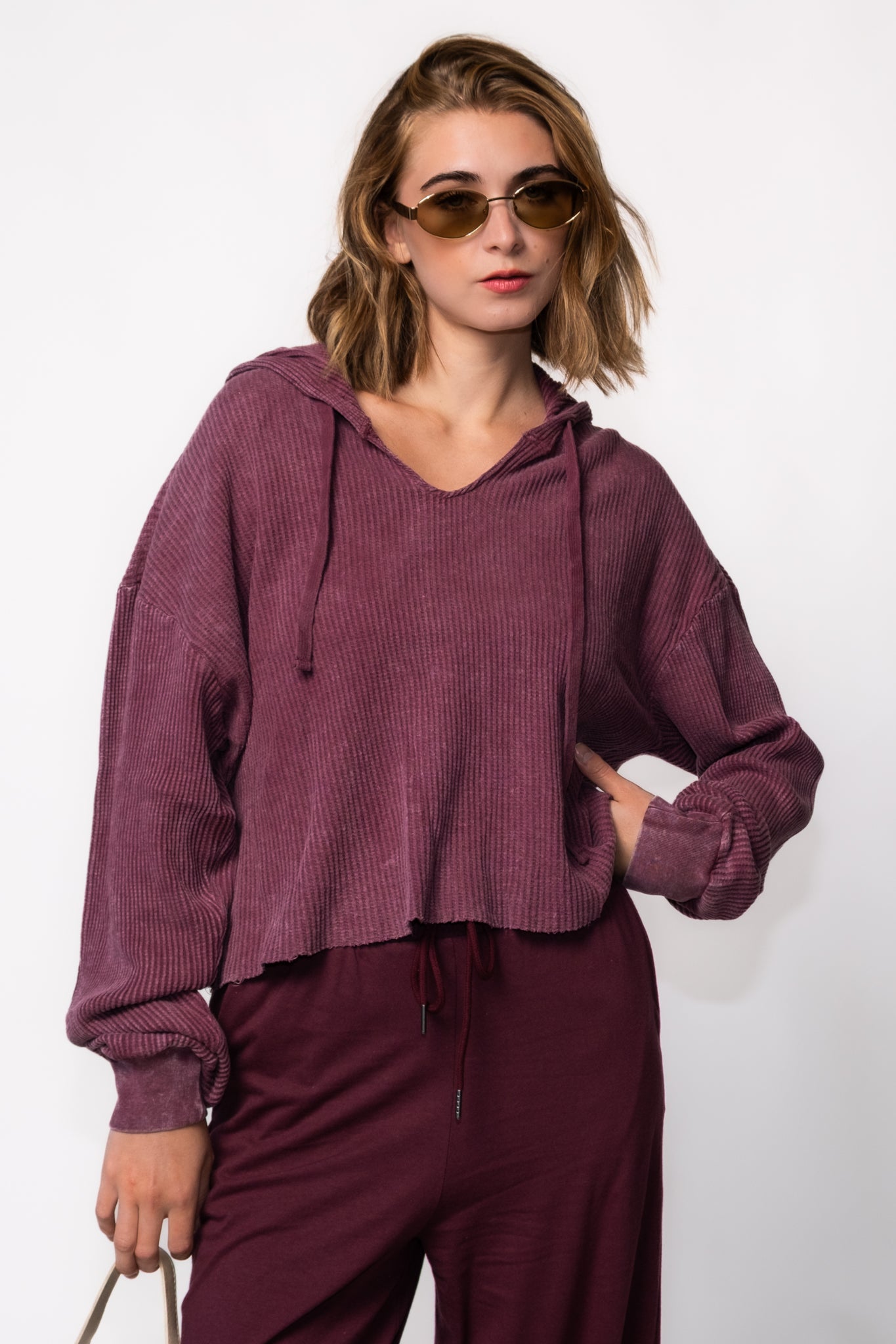 【DISCERNMENT】Kendo Waffle Crop Sweatshirt Amazon.com: Jumppmile Womens V Neck Long Sleeve Tops Crop