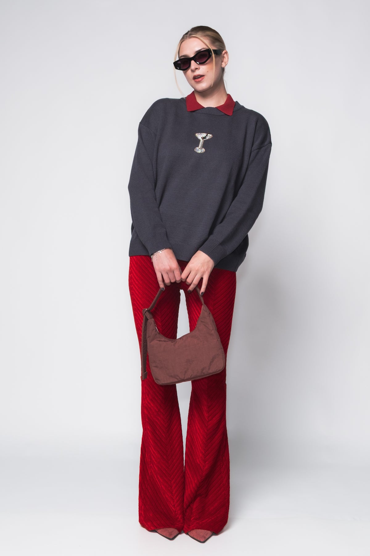 Dirty Martini Beaded Crewneck Sweater