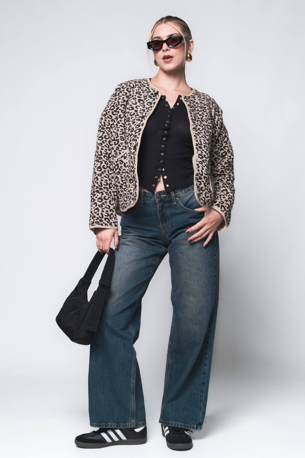 Leopard Print Quilted Jacket
