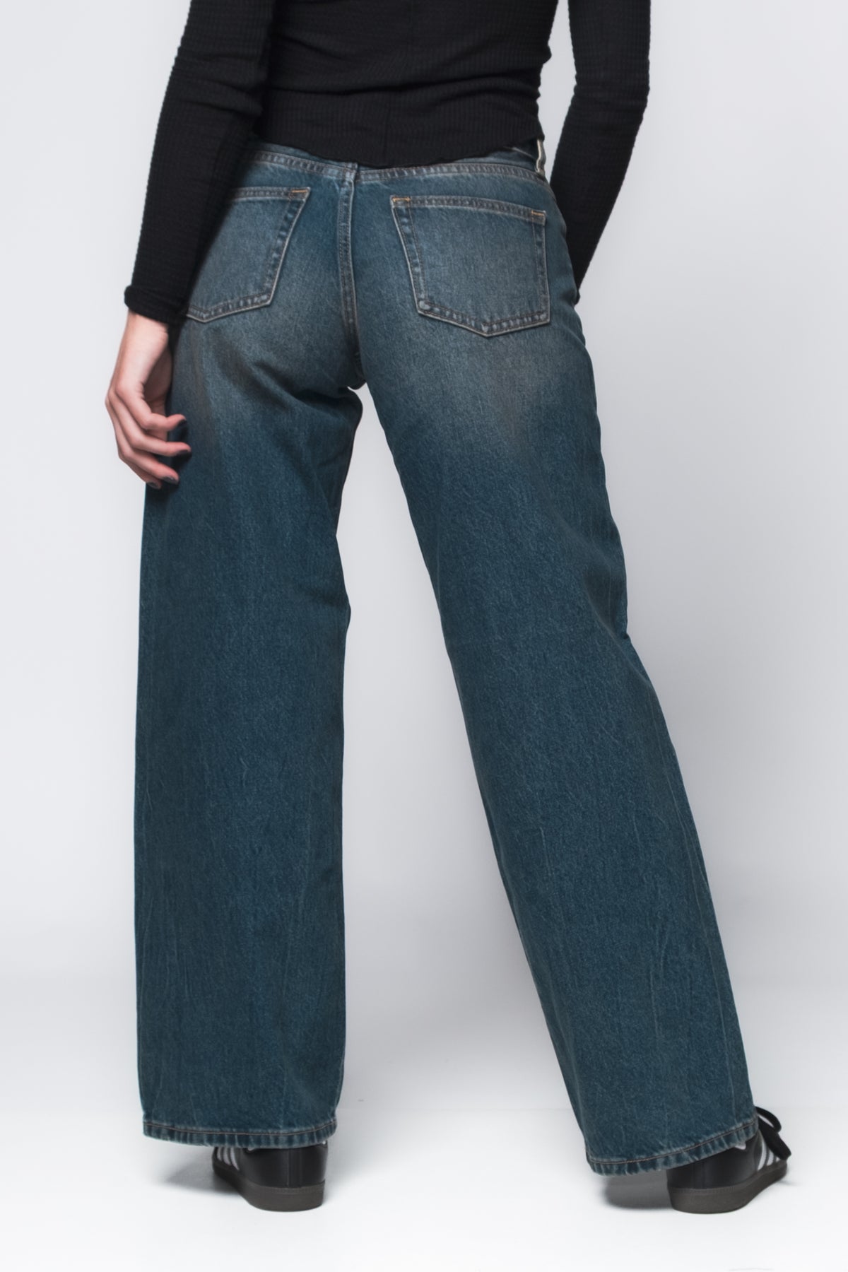 Just Black Baggy Wide Leg Jeans
