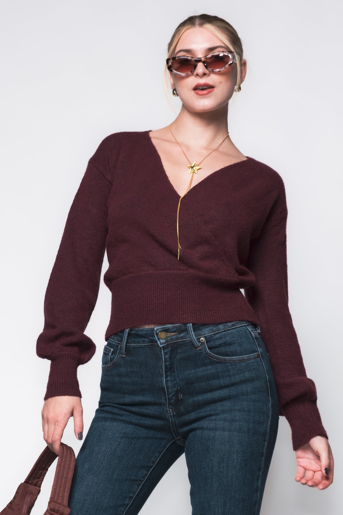 Juliette Wrap Front Sweater