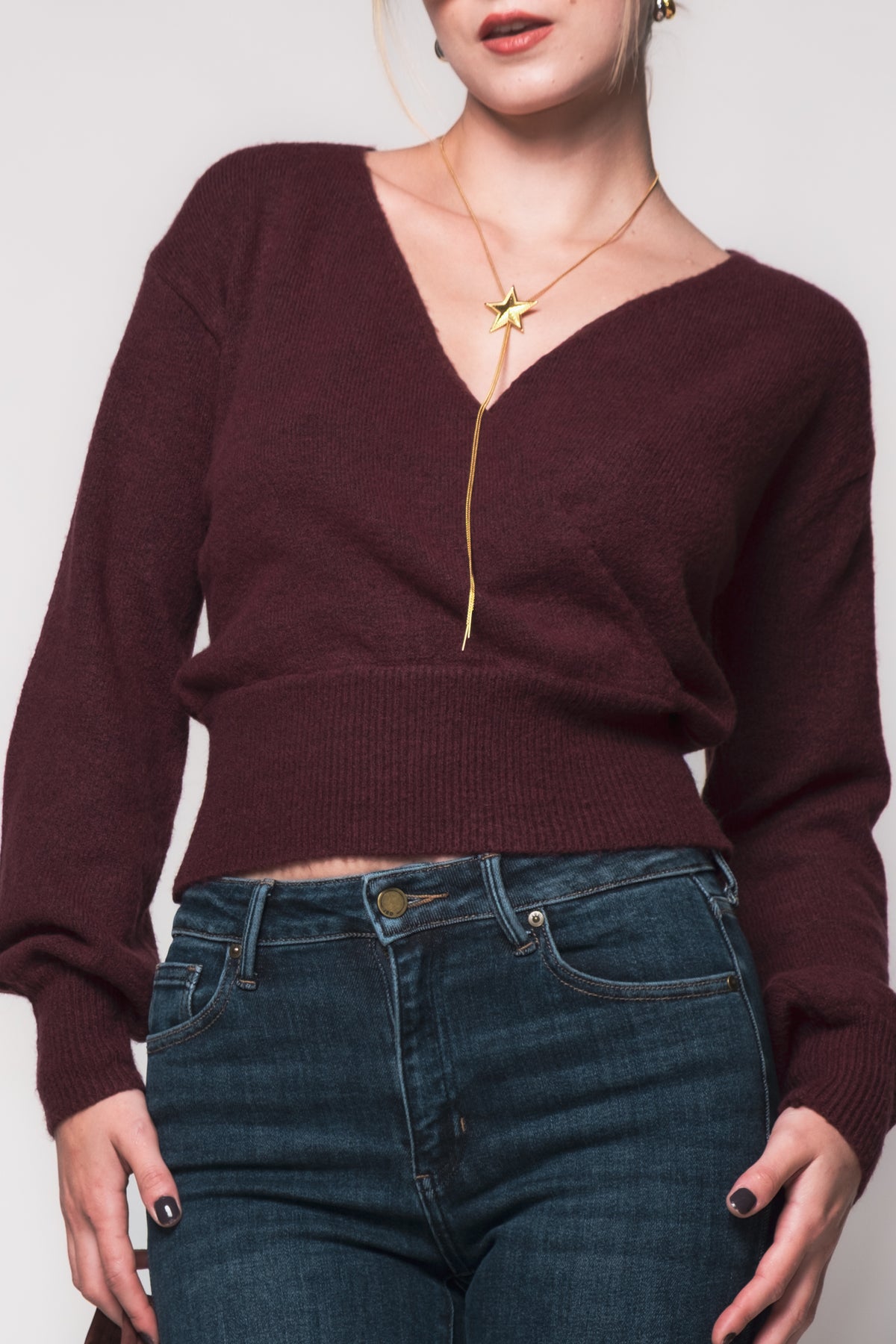 Juliette Wrap Front Sweater