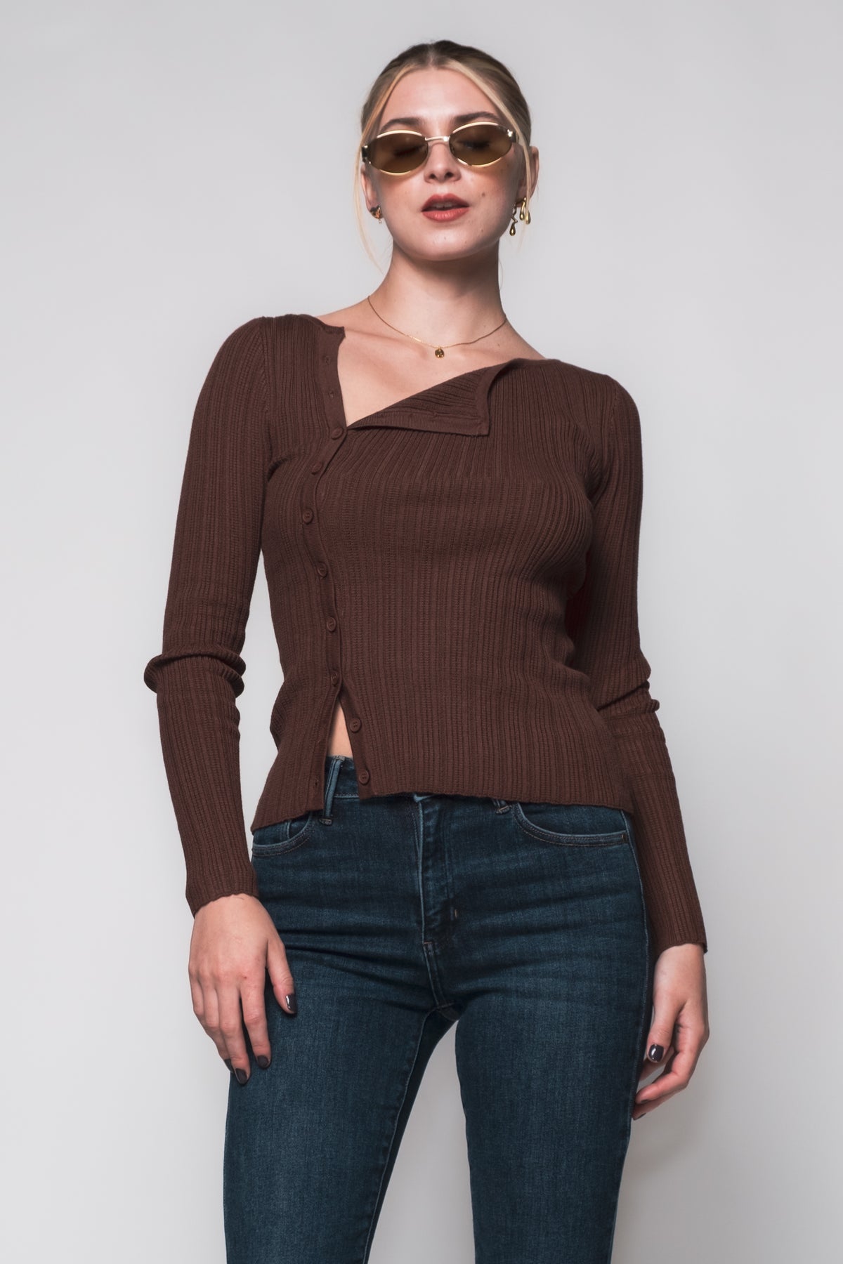 MINKPINK Dakota Rib Knit Top