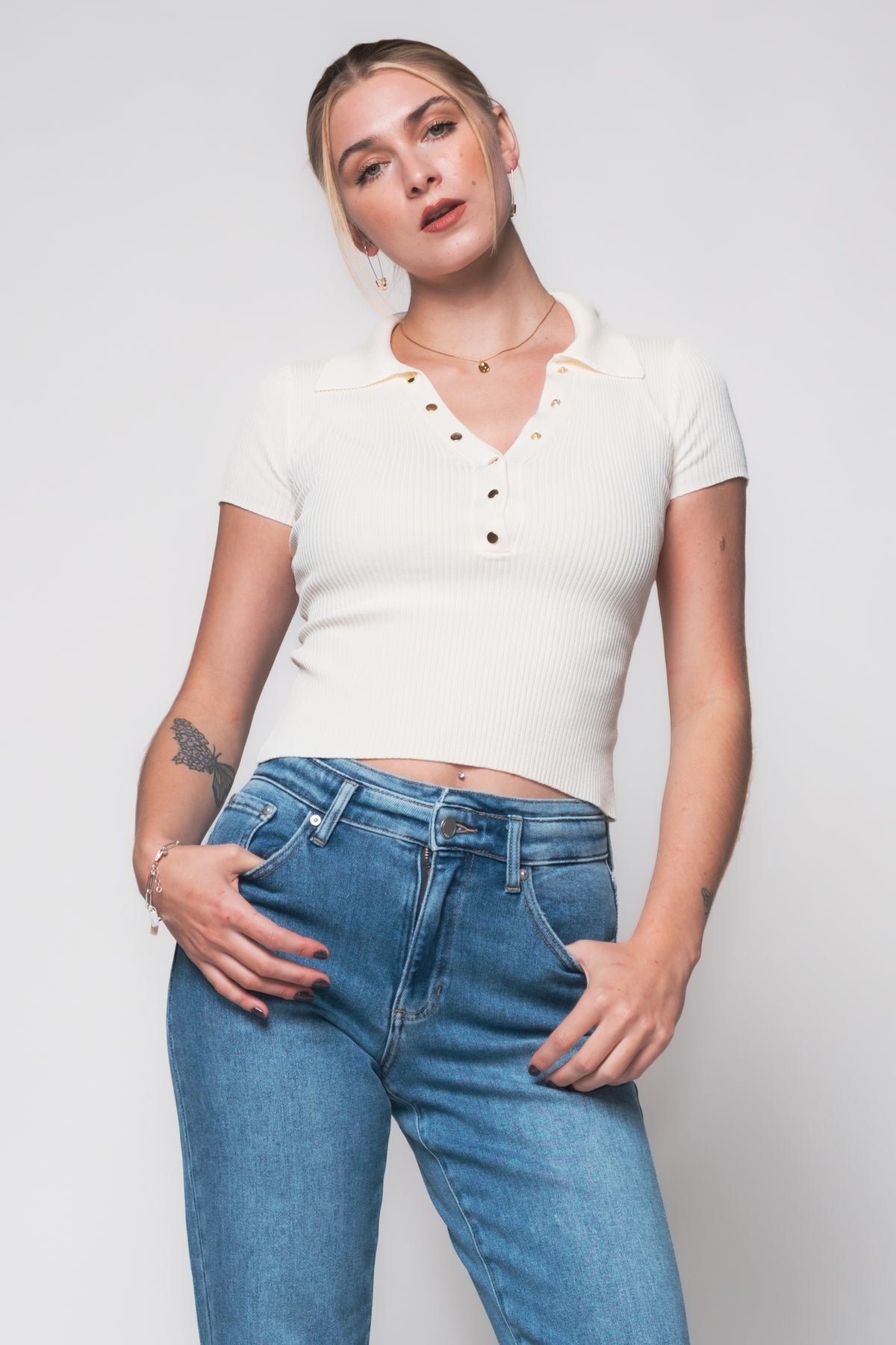 Maddie Baby Fit Polo Top