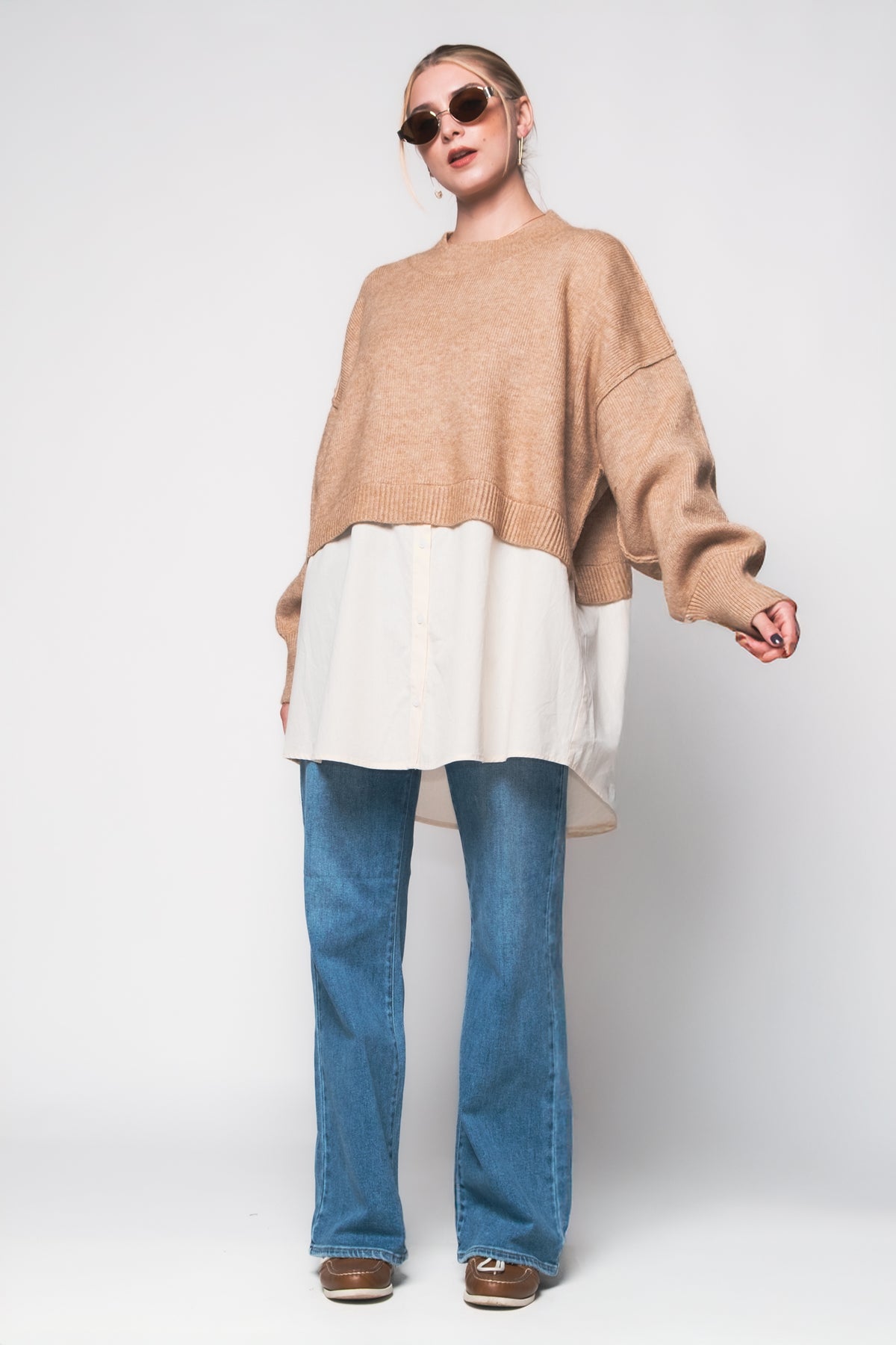 Sutton Twofer Boxy Knit