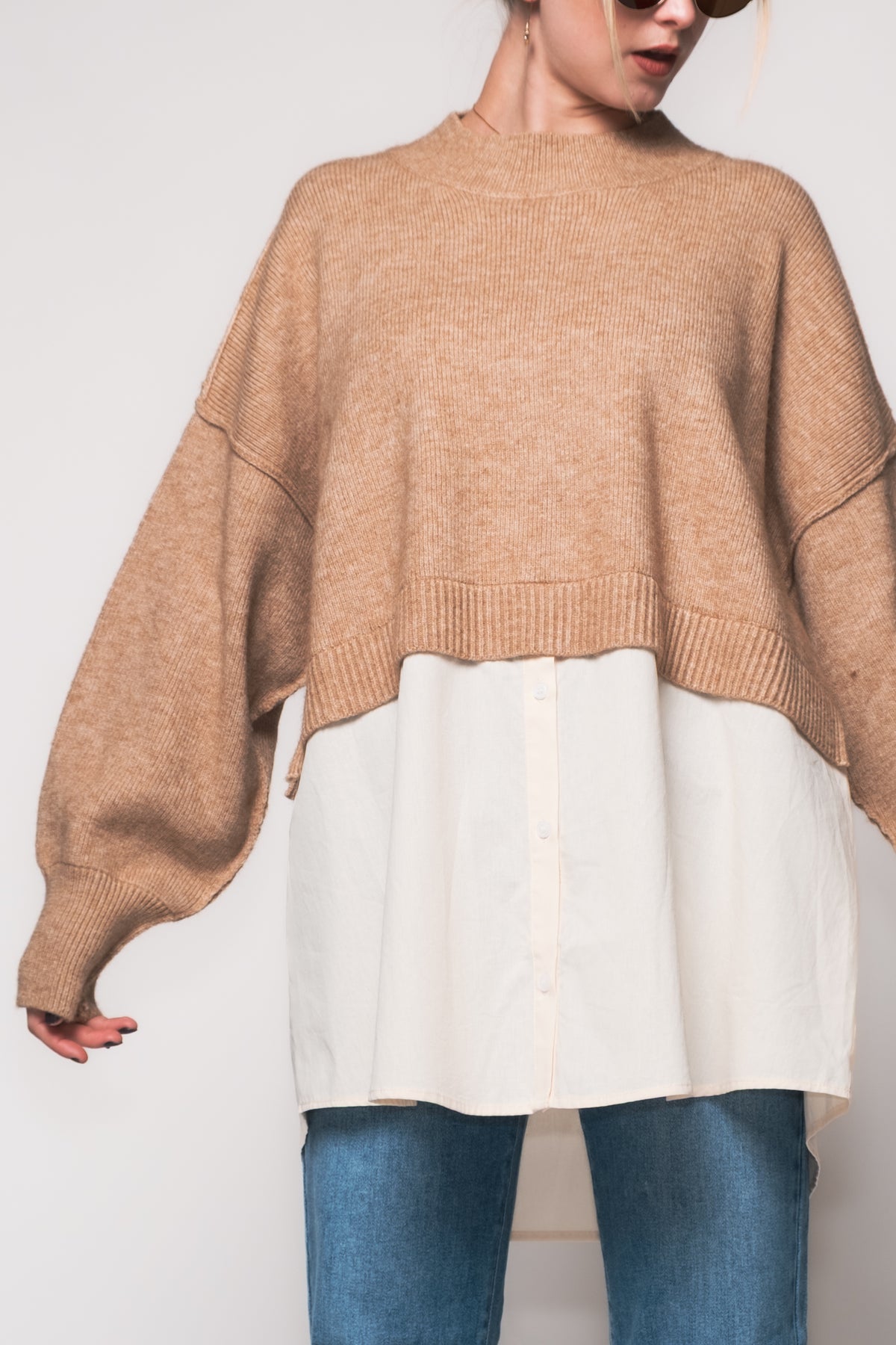 Sutton Twofer Boxy Knit