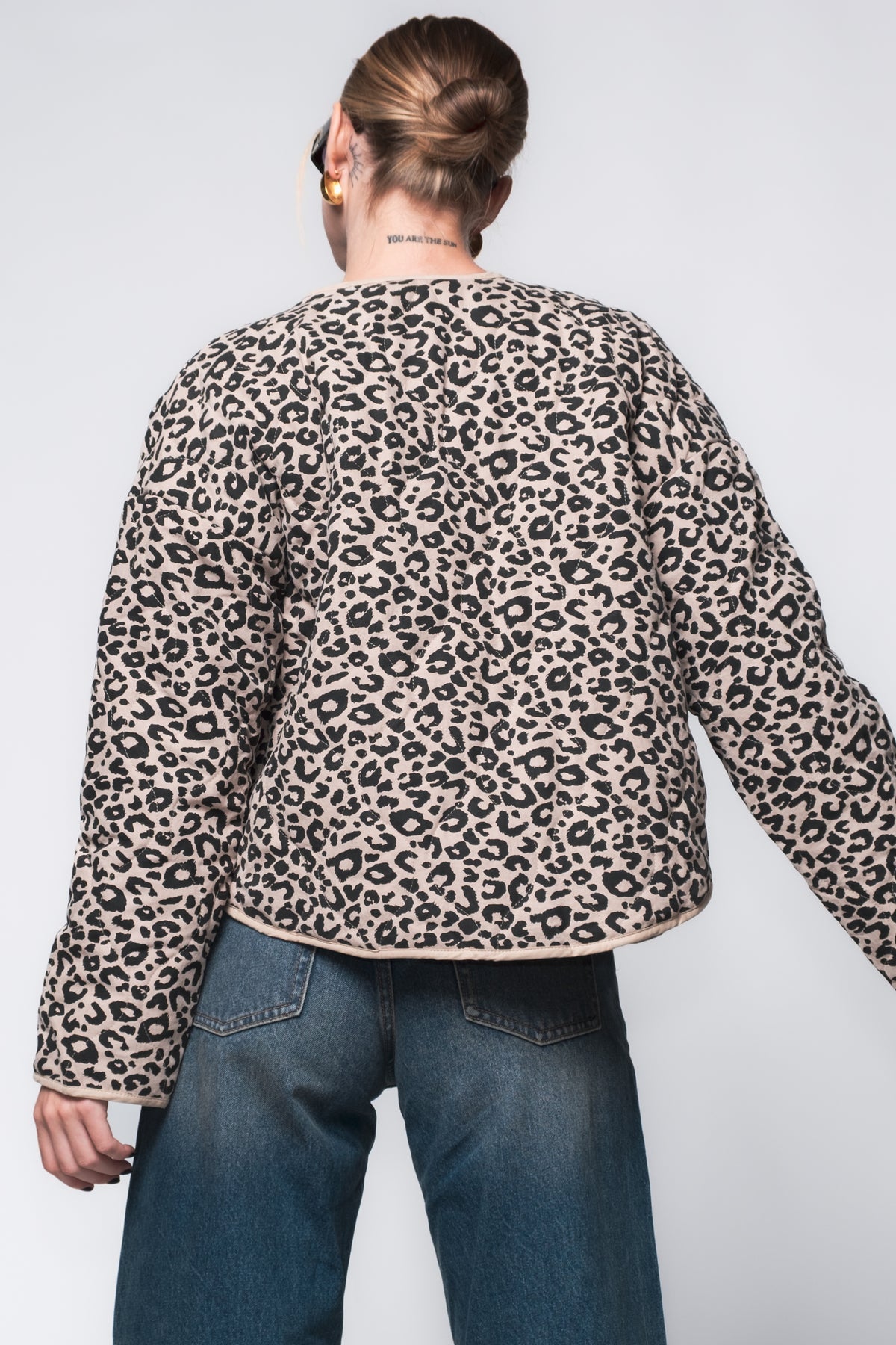 Leopard Print Quilted Jacket