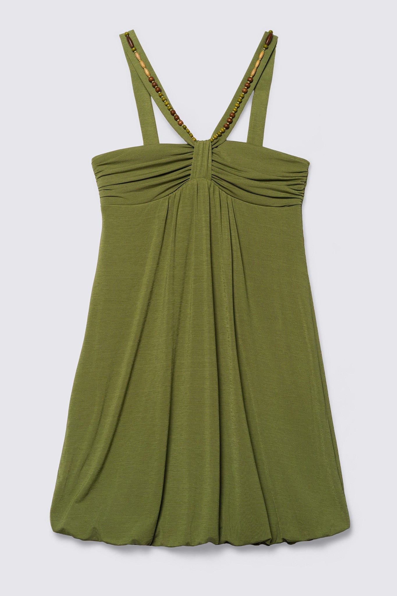 Y2K Beaded Strap Jersey Bubble Dress – Calico Y2K Beaded Strap Jersey Bubble Dress – Calico