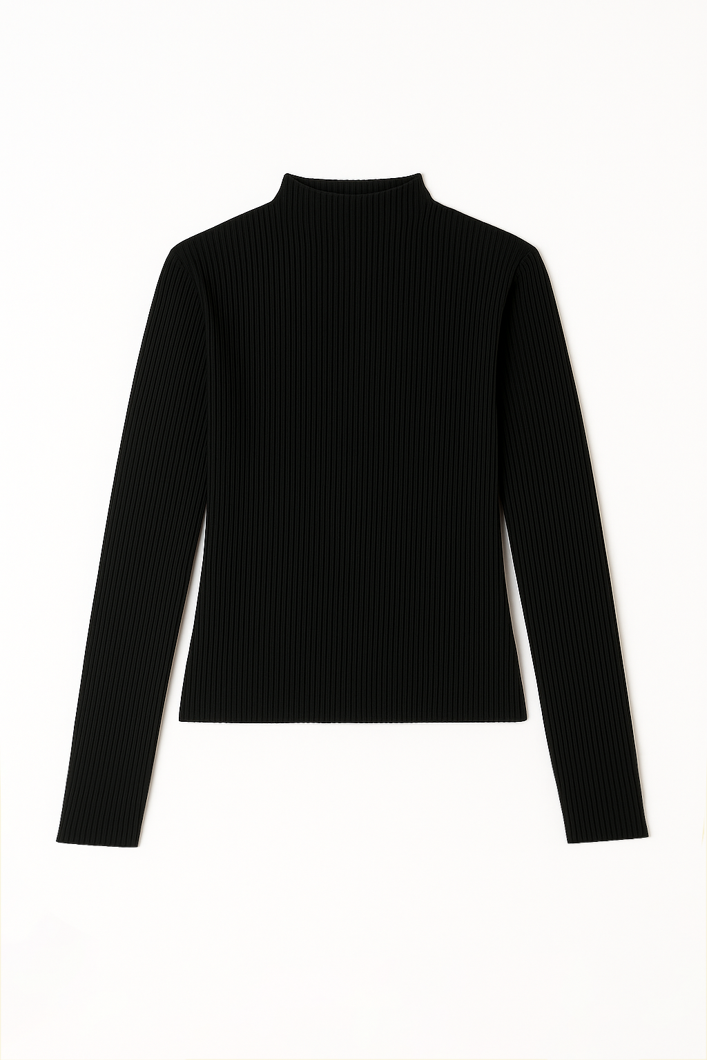 Ama Ribbed Mock Neck Layering Top