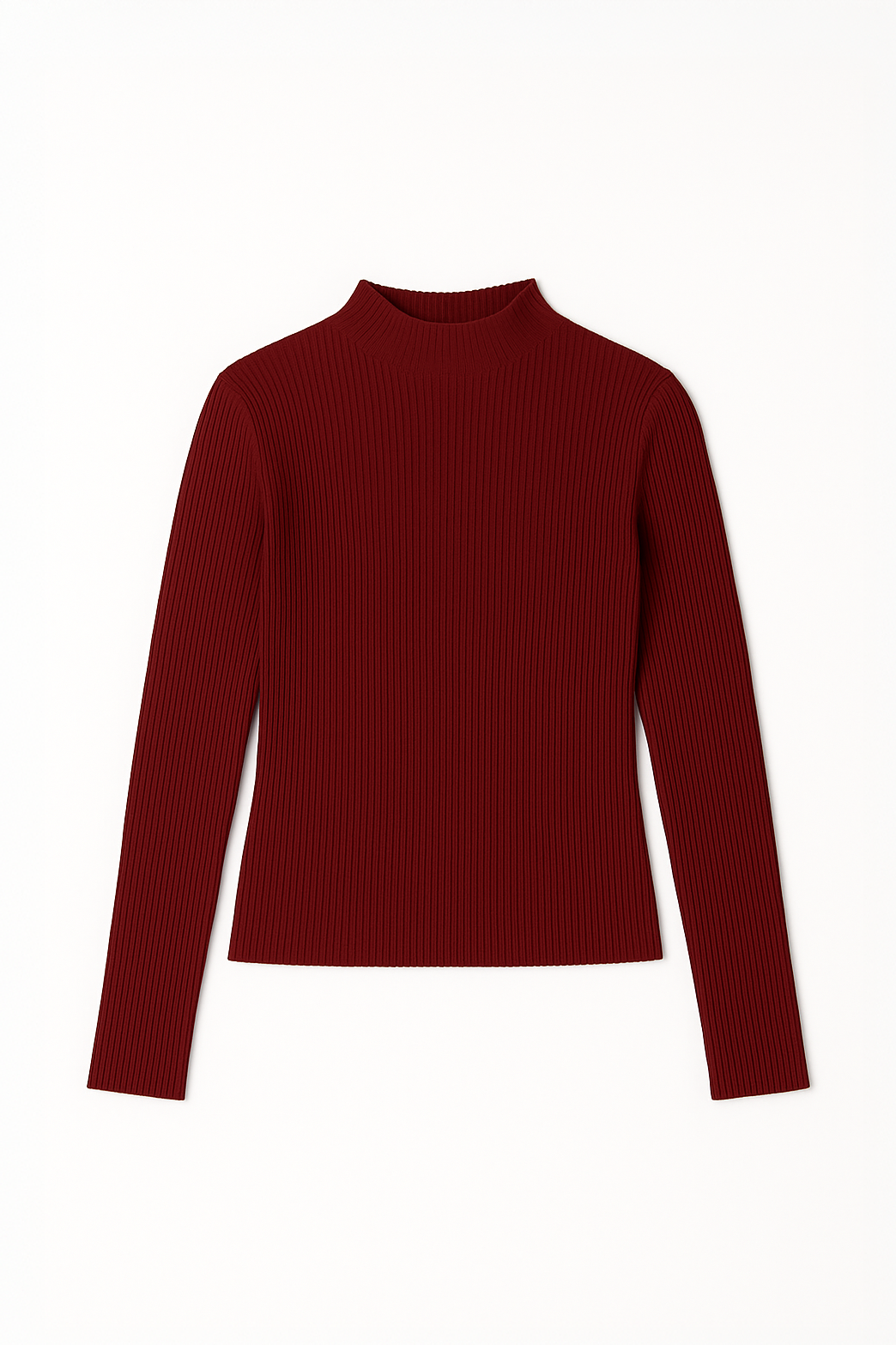 Ama Ribbed Mock Neck Layering Top