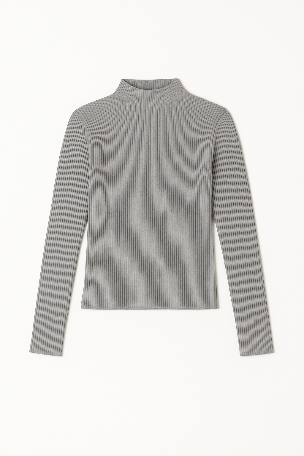 Ama Ribbed Mock Neck Layering Top