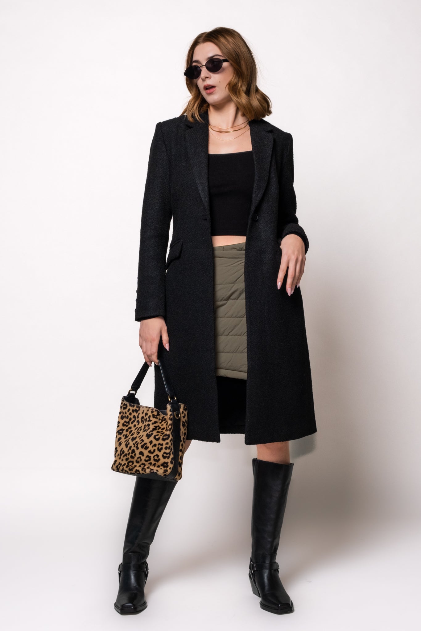Steve Madden Prisie Tailored Coat Calico