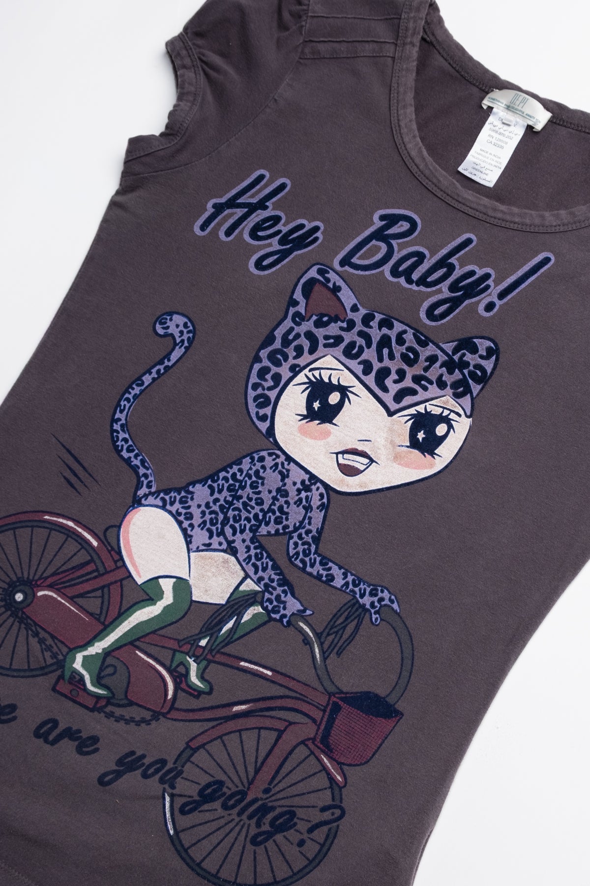 DEPT Hey Baby Graphic Puff Sleeve Tee