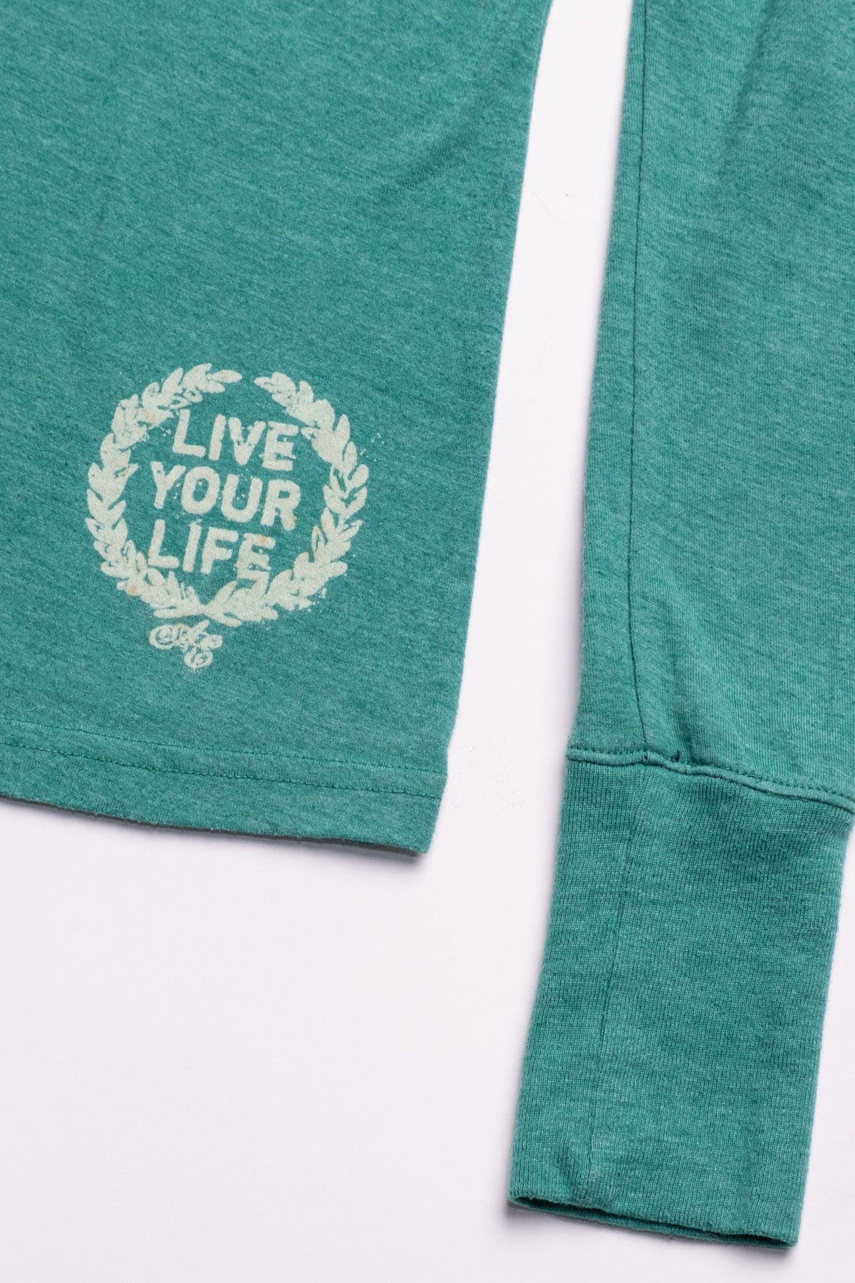 AE Embroidered Vertical Logo Long Sleeve Tee