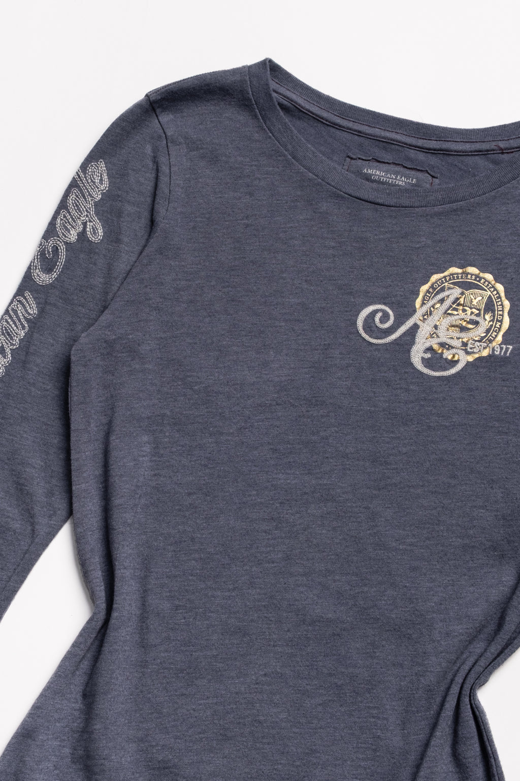 AE Embroidered Logo Long Sleeve Tee