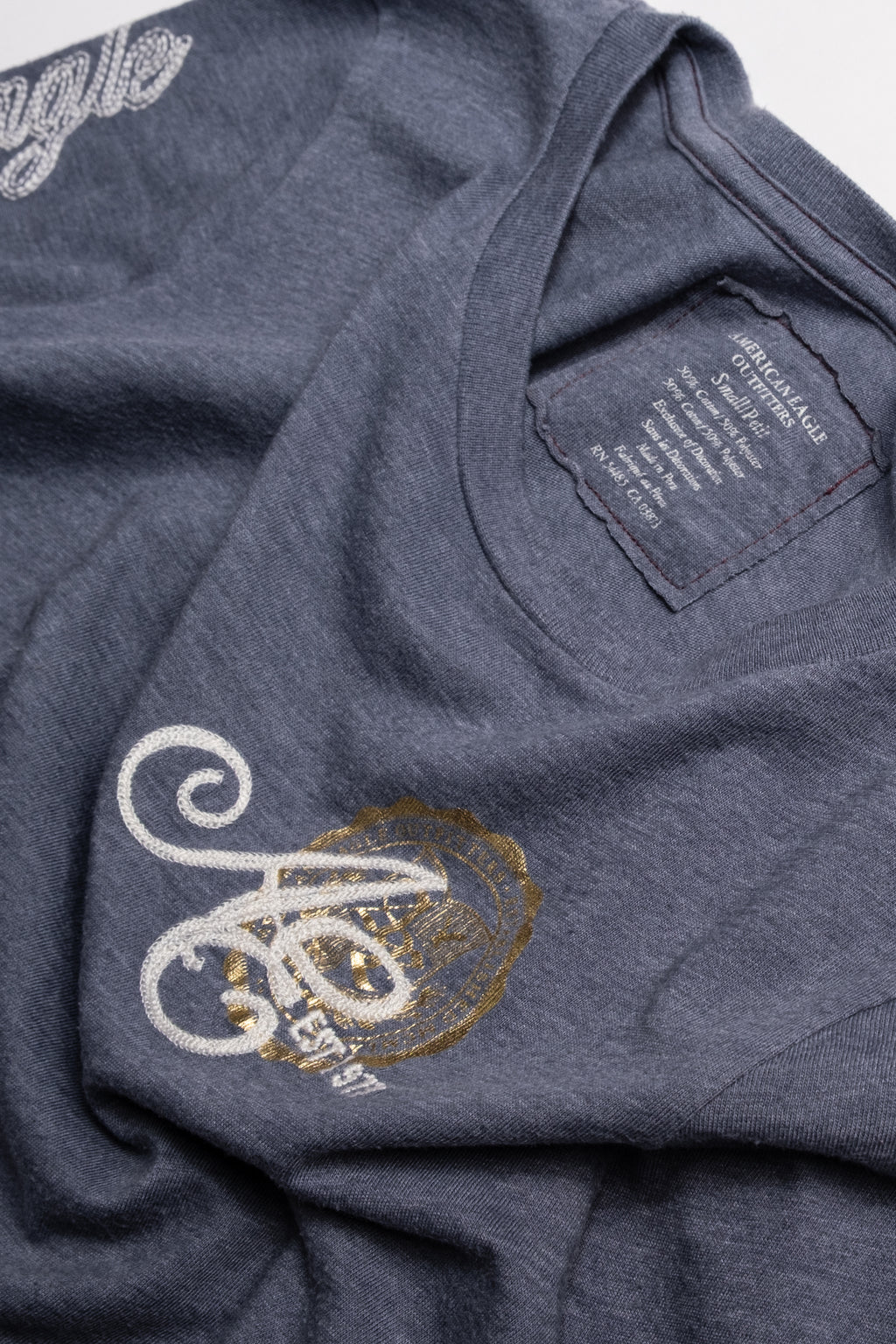 AE Embroidered Logo Long Sleeve Tee