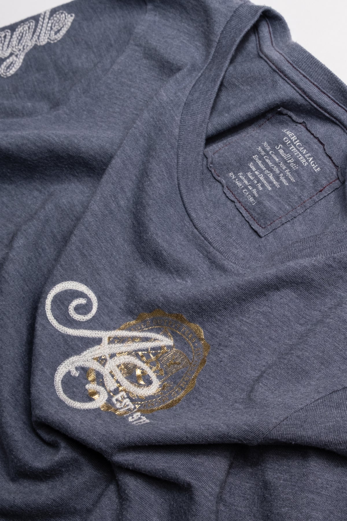 AE Embroidered Logo Long Sleeve Tee