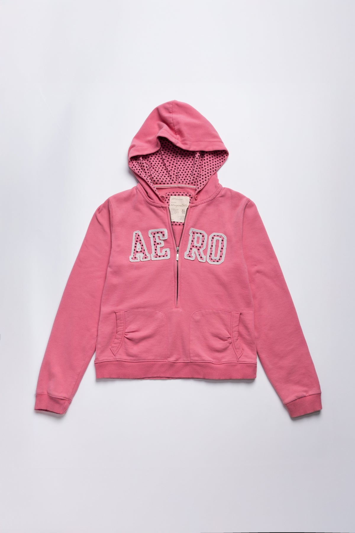 Aeropostale Half Zip Polka Dot Hoodie