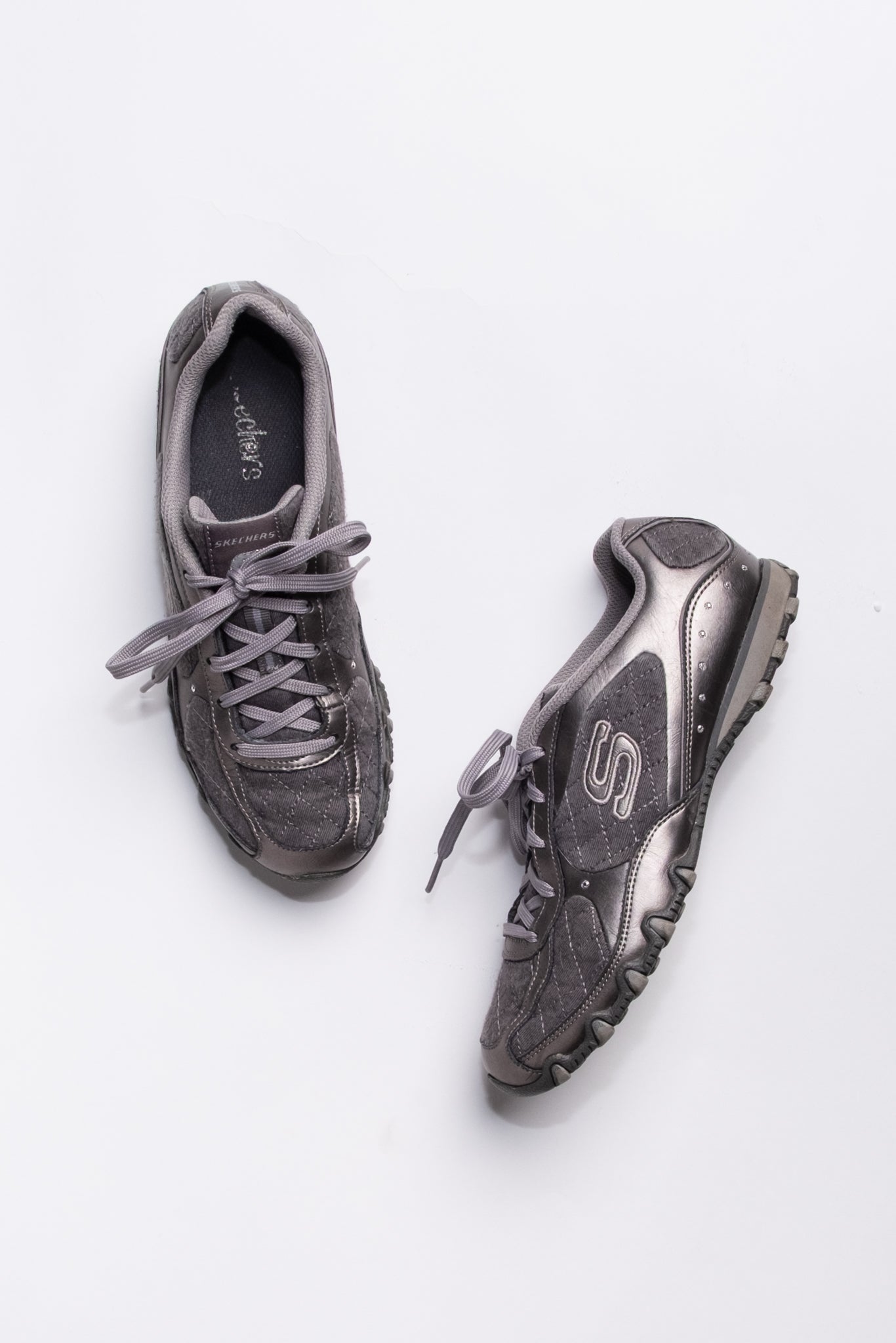 Skechers Quilted Metallic Trail Sneakers