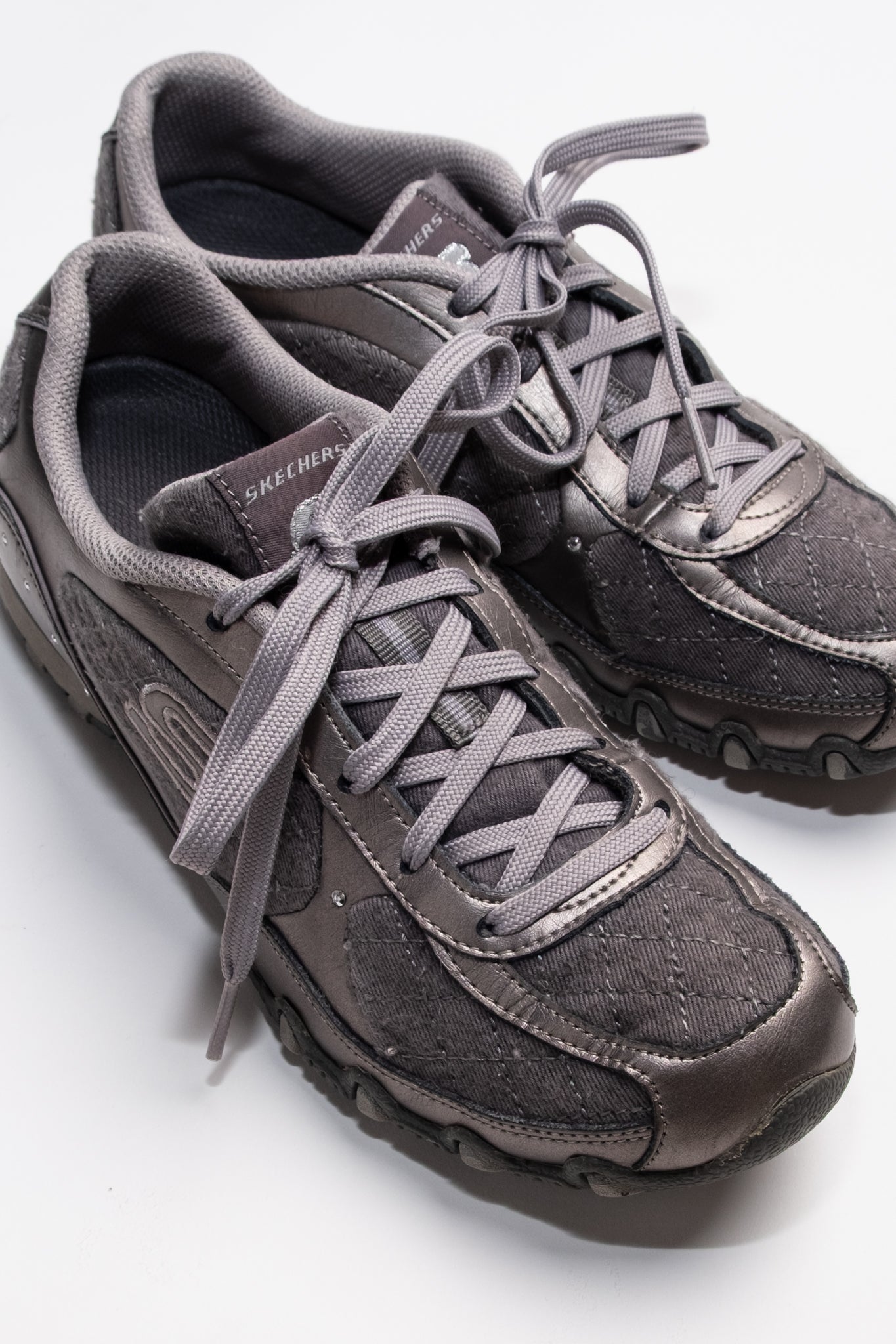 Skechers Quilted Metallic Trail Sneakers