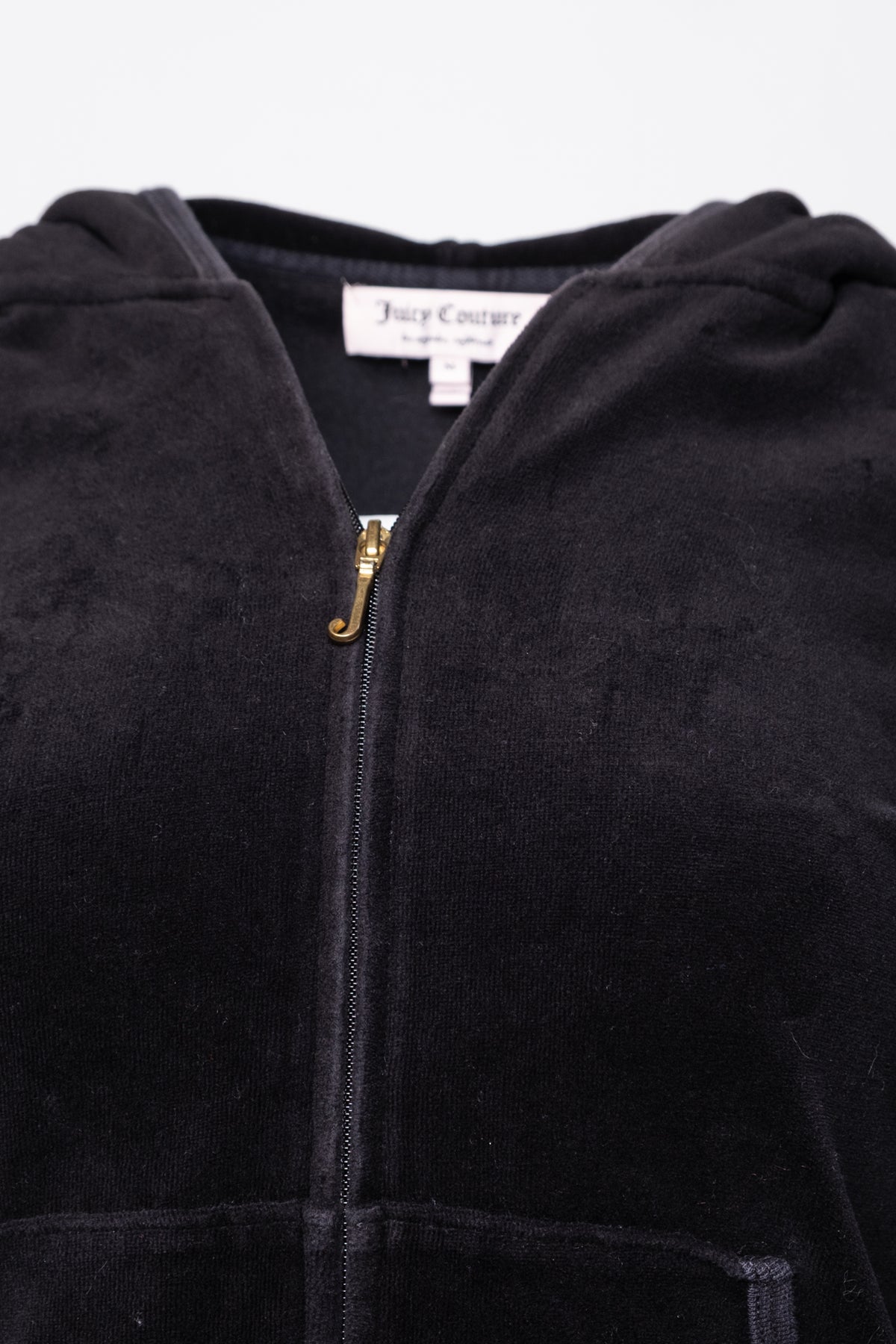 Juicy Couture Rhinestone Crest Velour Zip Hoodie