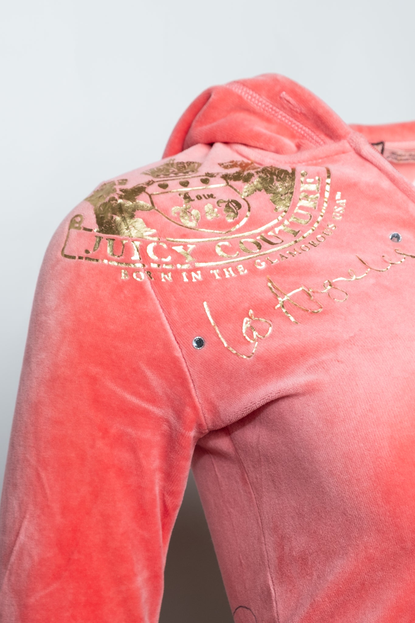 Juicy Couture Gold Crest Velour Zip Hoodie – Calico