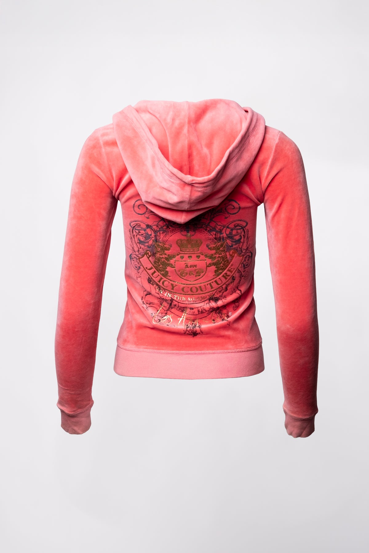 Juicy Couture Gold Crest Velour Zip Hoodie