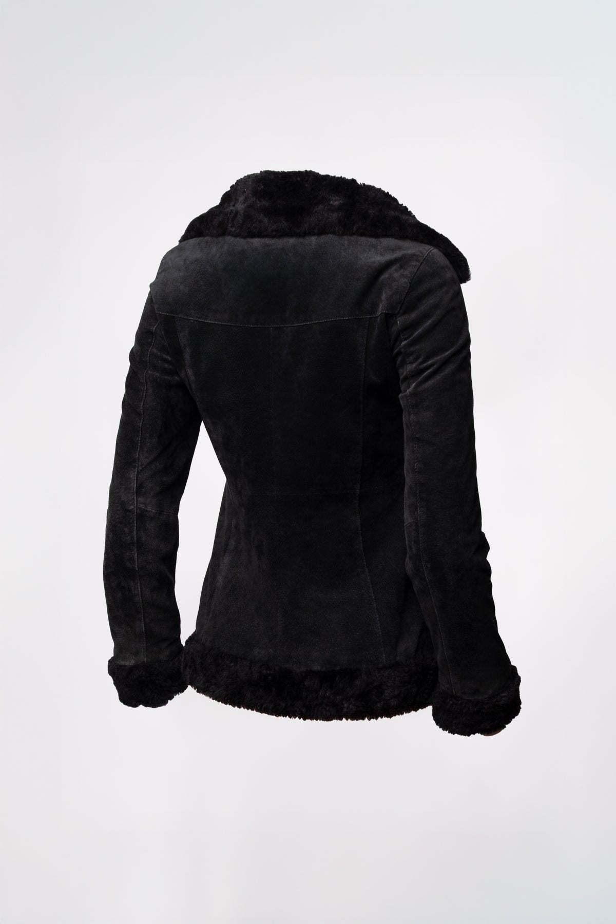 Black Suede Penny Lane Coat
