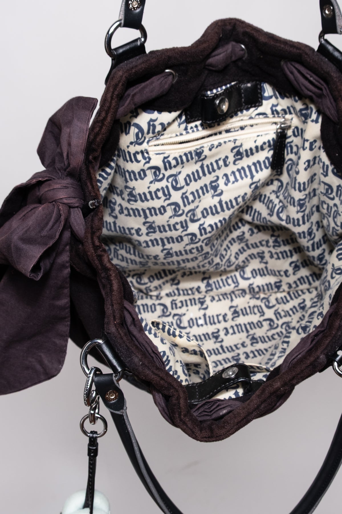 Juicy Couture Embroidered Velour Hobo Bag