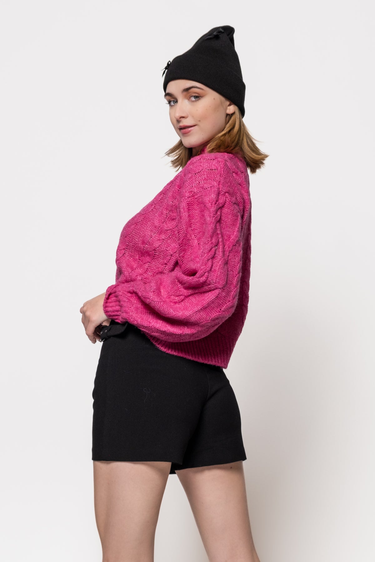 Steve Madden Marcie Cableknit Sweater