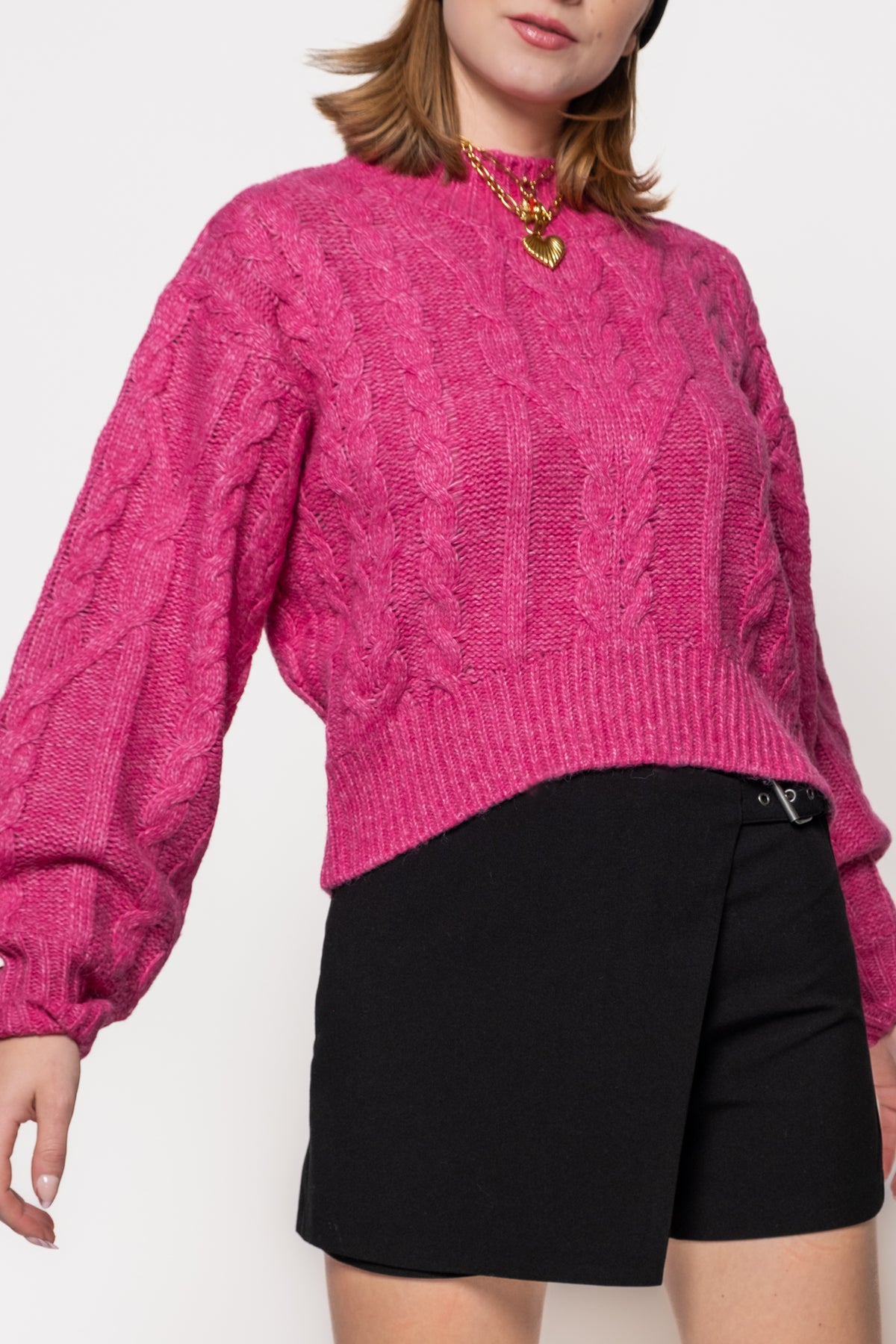 Steve Madden Marcie Cableknit Sweater