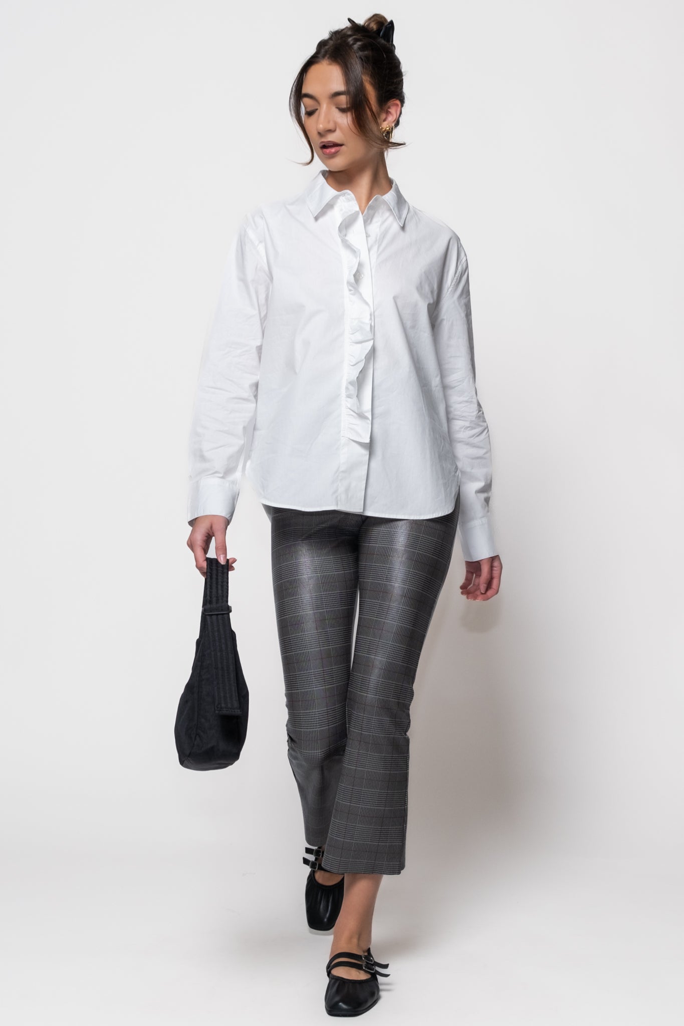 Commando Faux Leather Print Cropped Flares