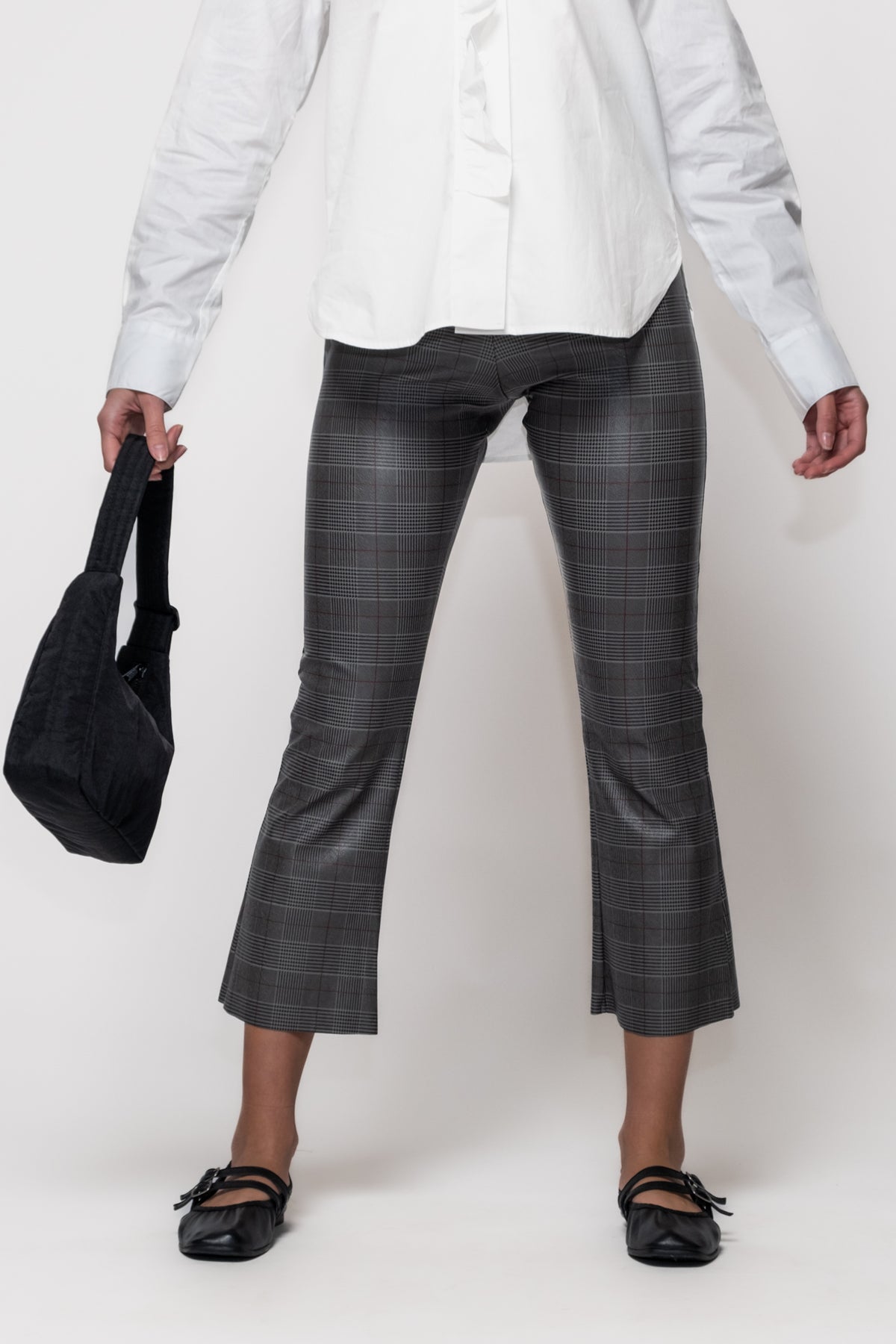 Commando Faux Leather Print Cropped Flares