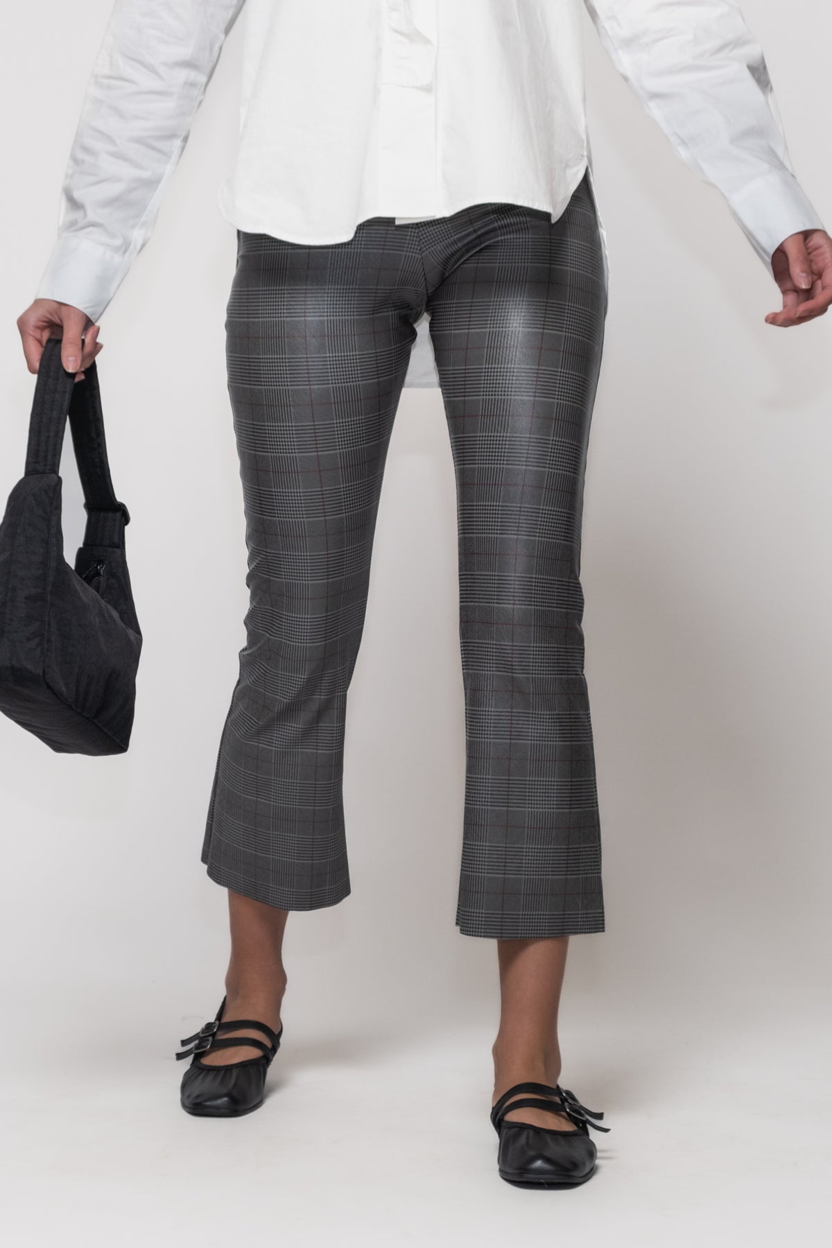 Commando Faux Leather Print Cropped Flares
