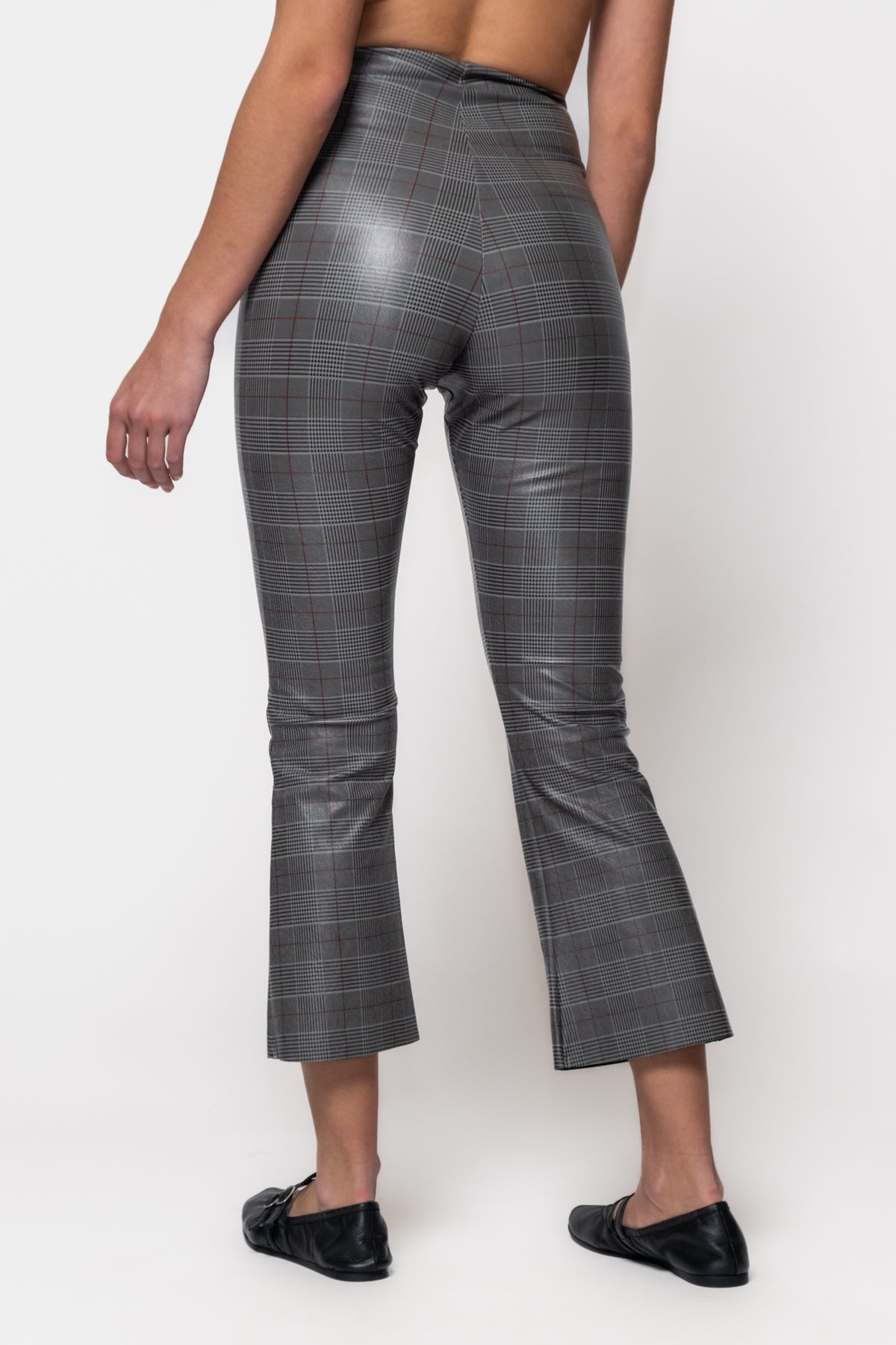 Commando Faux Leather Print Cropped Flares