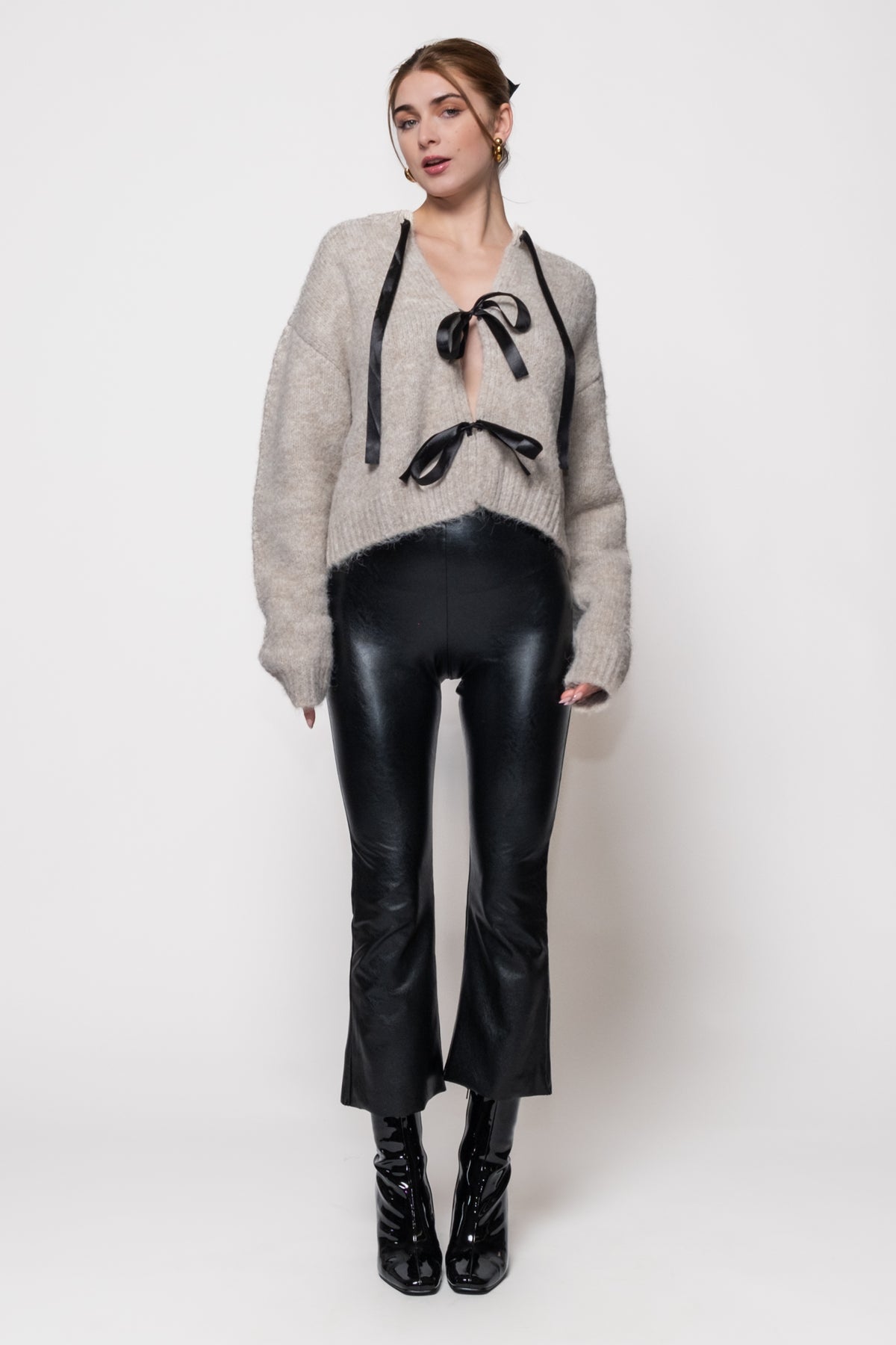 Commando Faux Leather Crop Flares