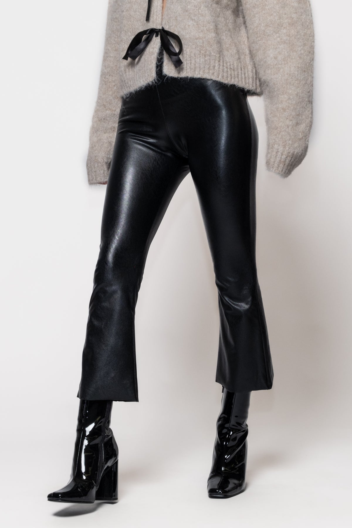 Commando Faux Leather Crop Flares