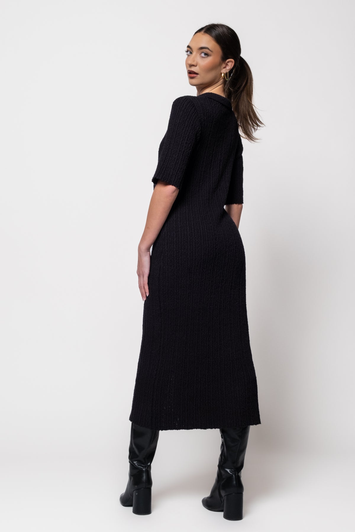 Olivia Ribbed Knit Midi Dress