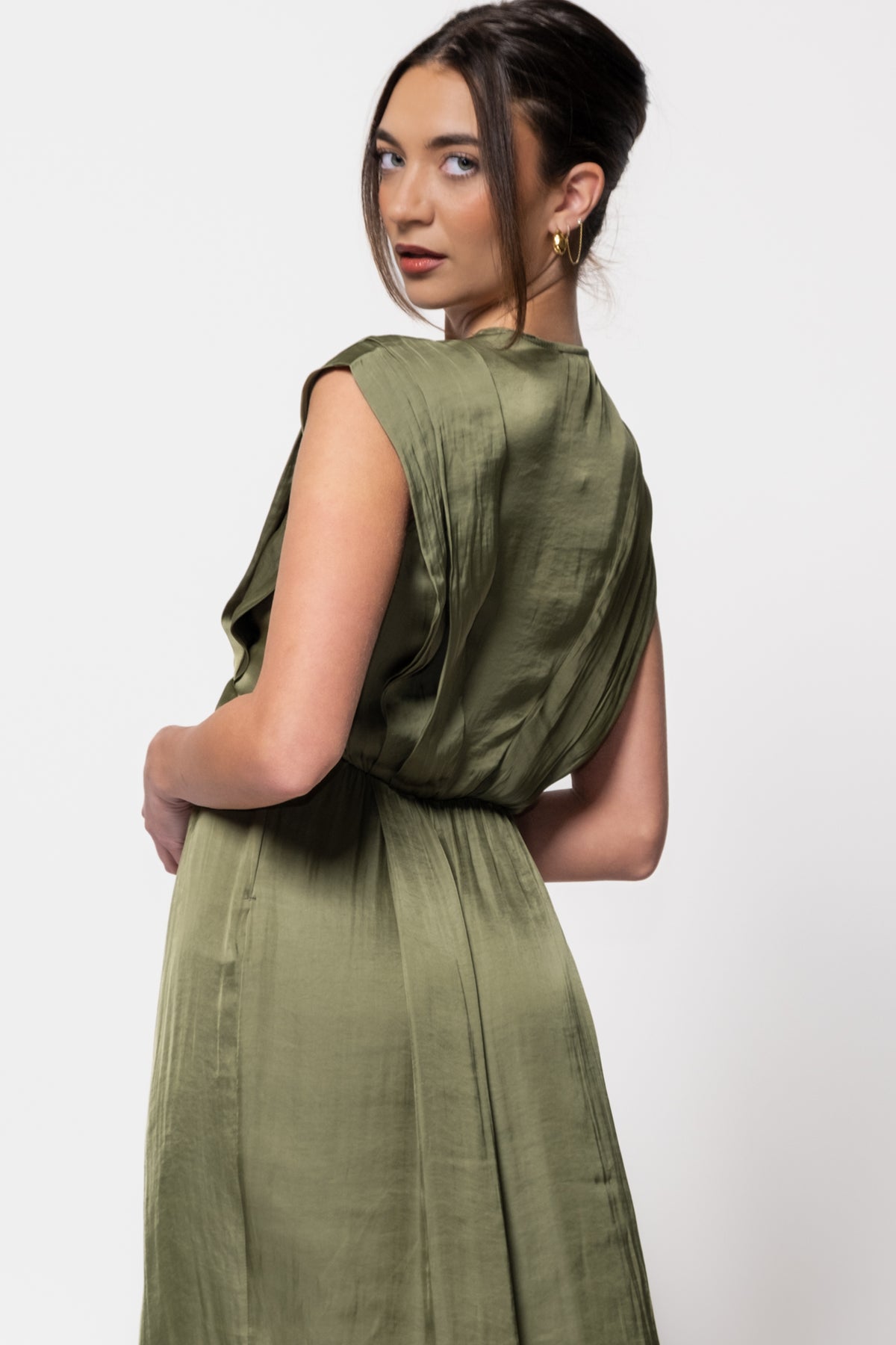 Steve Madden Clarissa Satin Midi Dress