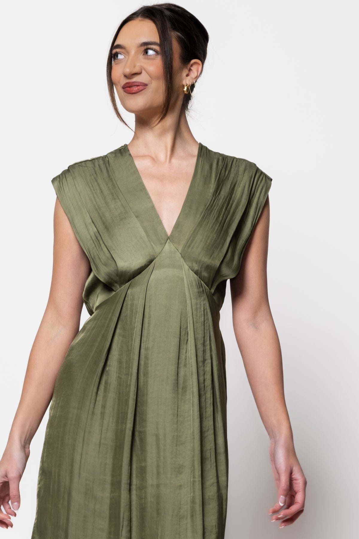 Steve Madden Clarissa Satin Midi Dress