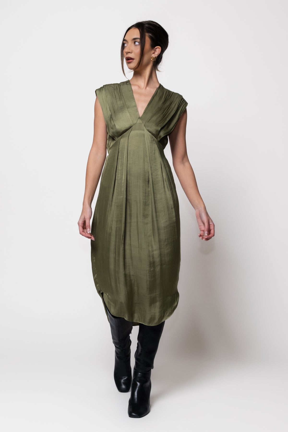 Steve Madden Clarissa Satin Midi Dress
