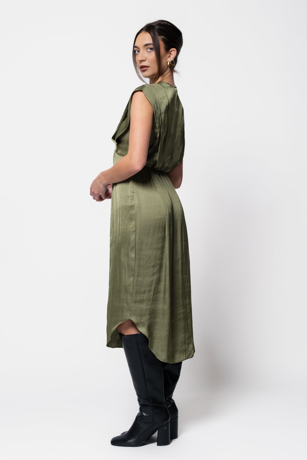 Steve Madden Clarissa Satin Midi Dress