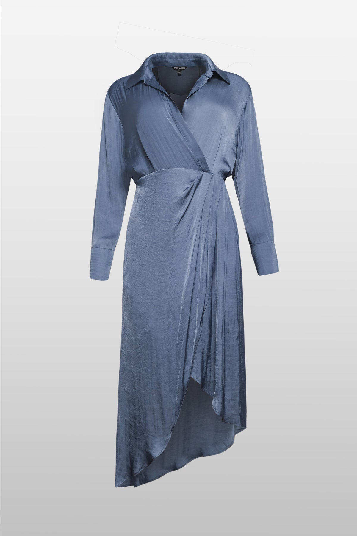 Steve Madden Martina Washed Satin Shirt Dress