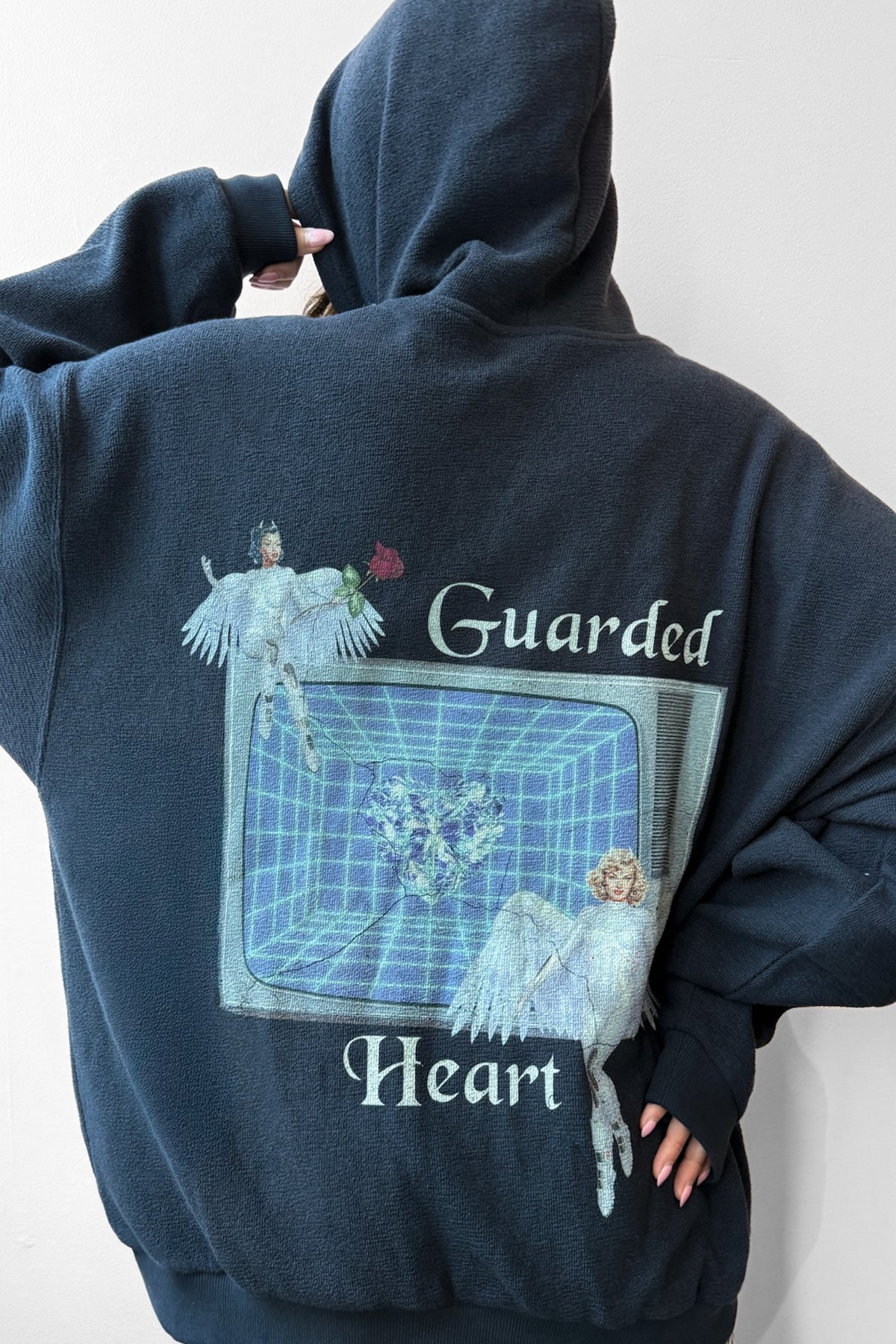 Boys Lie Guarded Angel Interlock Harley Zip-Up Hoodie