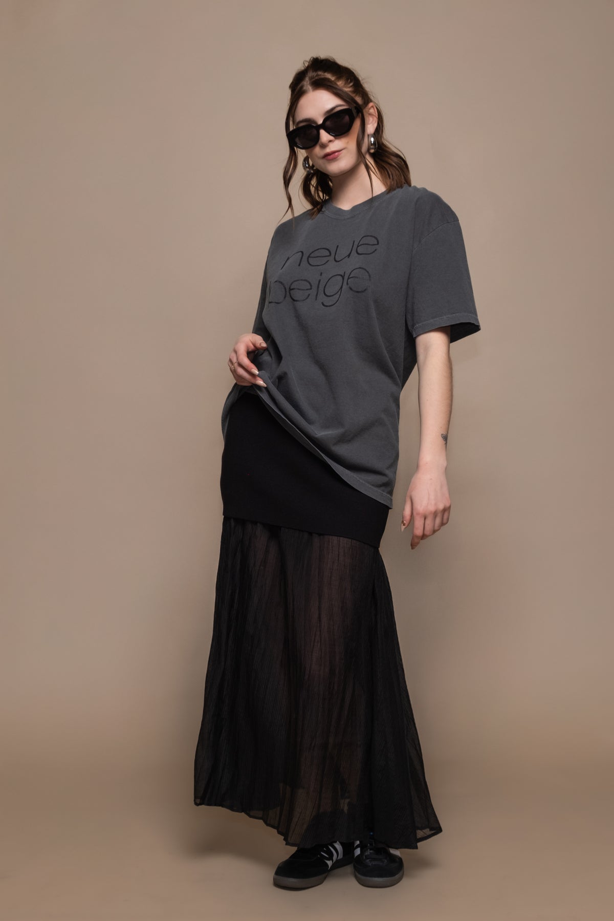 Steve Madden Malvina Mixed Media Maxi Skirt