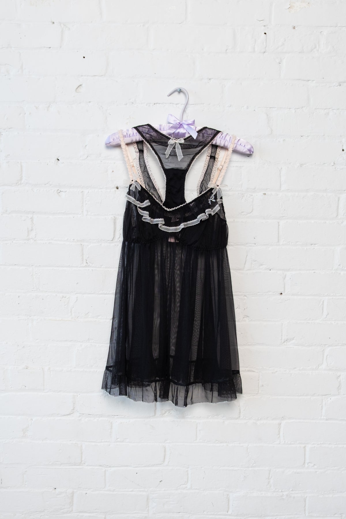 Victoria's Secret Sheer Y2K Babydoll Teddy Set