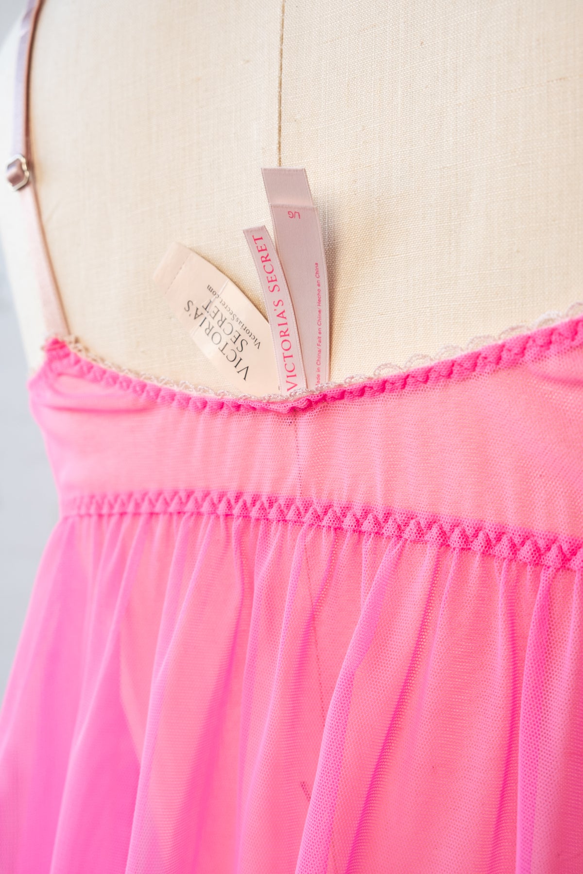 Victoria's Secret Sheer Y2K Babydoll Teddy Set