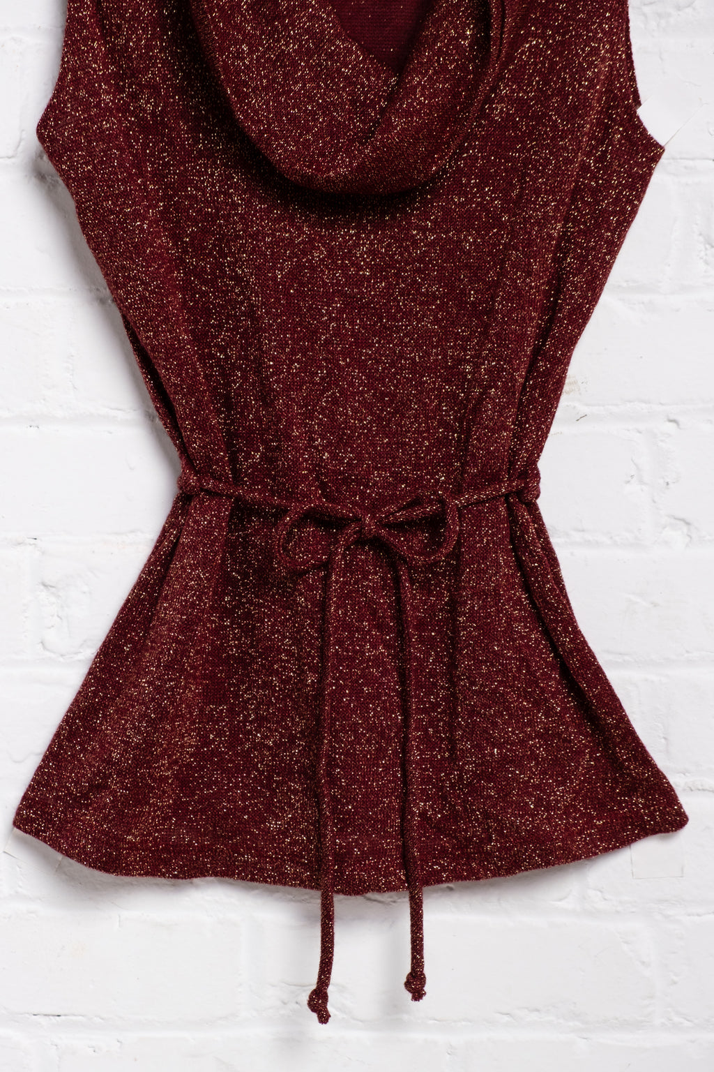 Cowl Neck Lurex Sleeveless Top
